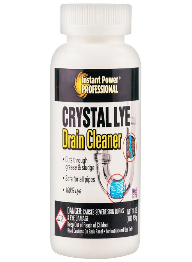 Instant Power Professional Crystal Lye Drain Cleaner, Drain Clog Remover Made of Pure Lye Crystals - Image 1